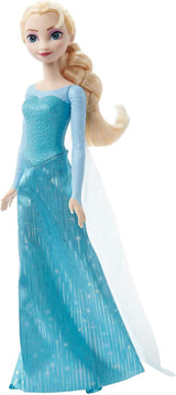 Mattel Disney Die Eiskönigin Elsa-Puppe, Die Eiskönigin-Puppe, gekämmte blonde Haare, Möbel, abnehmbare Schuhe, Disney-Geschenke, 3 Jahre altes Spielzeug, HLW47 Naty Shop-Puppen