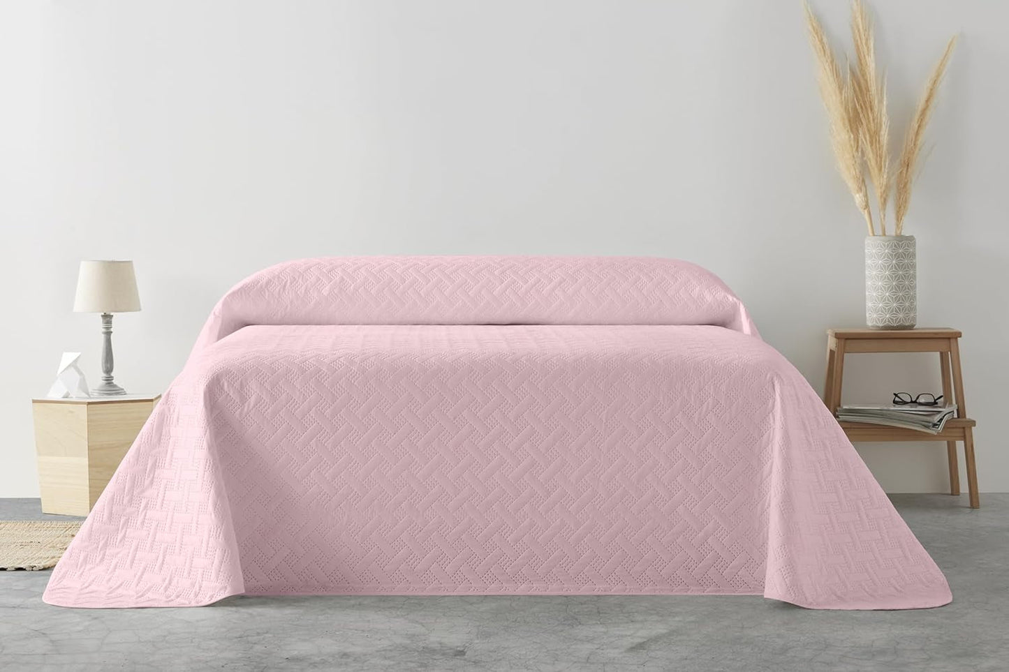 LISO – Tagesdecke für 105 cm – Bouti Bed Tagesdecke – Frühling und Sommer – 200 x 260 cm – rosa Betten und Decken Besuche den Degrees Home-Store