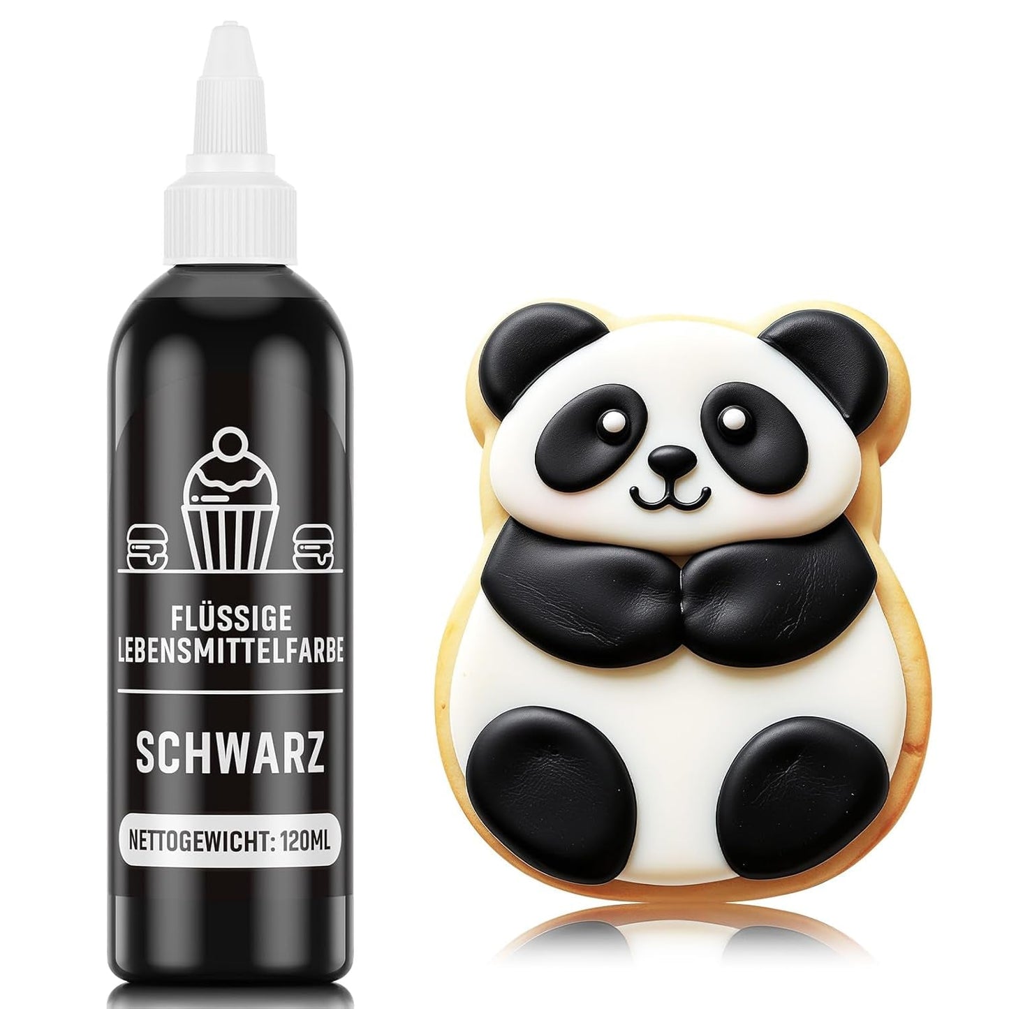 Rote Lebensmittelfarbe 120 ml, hochkonzentrierte und zuckerfreie flüssige Lebensmittelfarbe zum Backen, Kuchen, Makronen, Glasur, Fondant, Kekse, Donuts