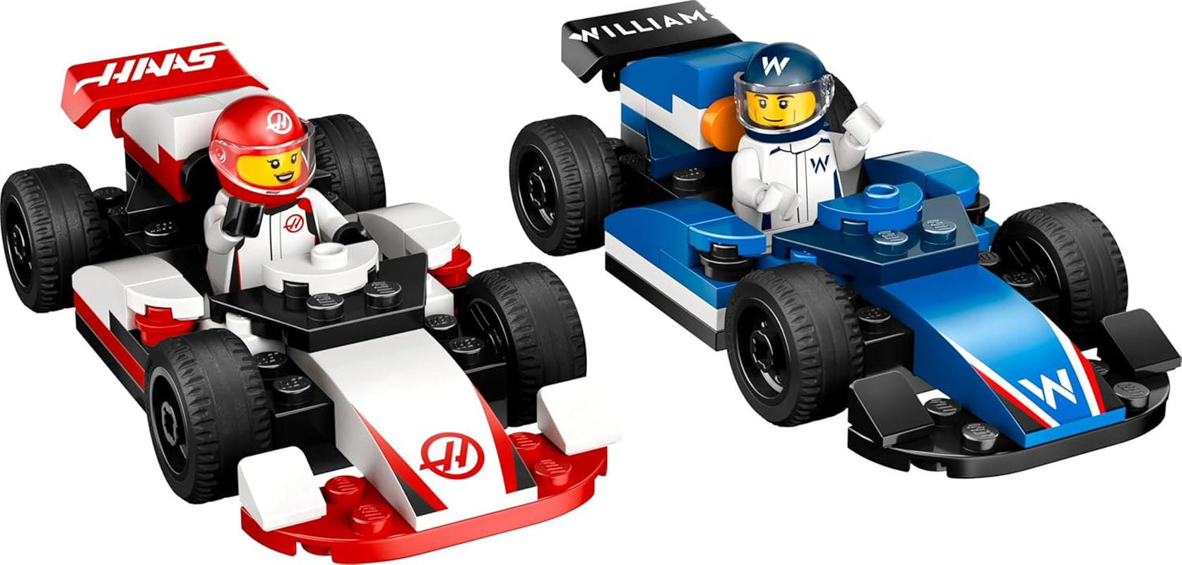 LEGO City F1 Williams Racing und Haas F1 Racing Cars – Formel-1-Spielzeug mit baubaren Autos und 2 Rennfahrer-Minifiguren – Kleine Geschenkideen für Jungen und Mädchen ab 4 Jahren 60464 Bausets Beuche den LEGO-Store