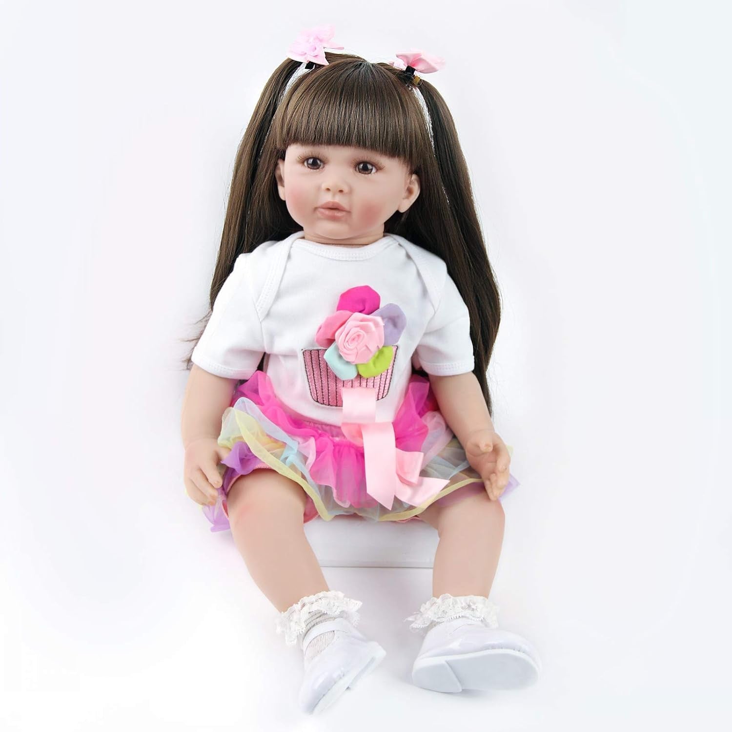 ZIYIUI 24-Zoll-Reborn-Babypuppen, lebensechte Puppen mit weichem Körper, 60 cm handgefertigte Reborn-Babypuppen, Weihnachtsgeschenke