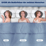 SAHEYER orthopädisches Kissen Nackenstützkissen Kopfkissen, ergonomisches Nackenkissen Seitenschläferkissen 60 x 40 x 13/11 cm Memory-Schaum-Kissen für Seitenschläfer, Rücken und Bauch Zervikale orthopädische Kissen Naty Shop