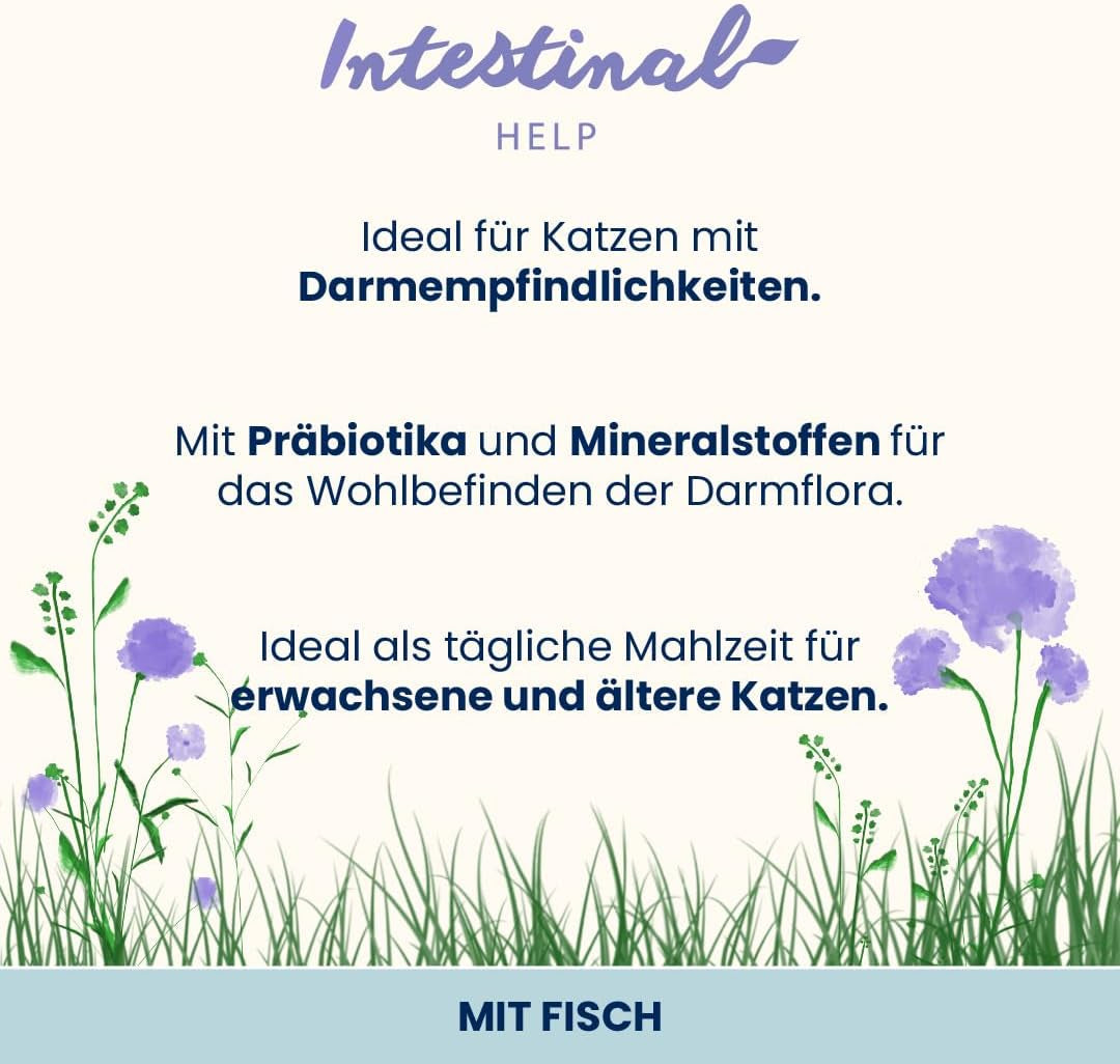 Almo Nature Functional – Darmhilfe – Nassfutter für erwachsene und ausgewachsene Katzen mit empfindlichem Darm – mit Fisch – unterstützt das Mikrobiom – 70 g (30 Stück)