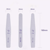 3-teiliges Nagelfeilen-Set, Nagelfeilen für Gelnägel, verschleißfestes und waschbares Gel-Nagelzubehör, professionelle Nagelfeile 100/180 mit 3 Formen, weiß