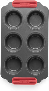 Lékué Muffin-Backform, Antihaftbeschichte, Metall, 6 Muldenformen und Backbleche Naty Shop
