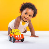 Bright Starts Oball Rassel, Spielzeugauto, Motorikspielzeug für Babys und Kleinkinder ab 3 Monaten, 1 Stück, zufällige Farbe, Blau oder Rot, Babyspielzeug Naty Shop