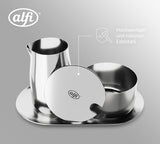 Milch- und Zuckerset alfi hochwertiges Milch- und Zuckerset aus poliertem Edelstahl, elegantes Design, spülmaschinenfest, langlebig