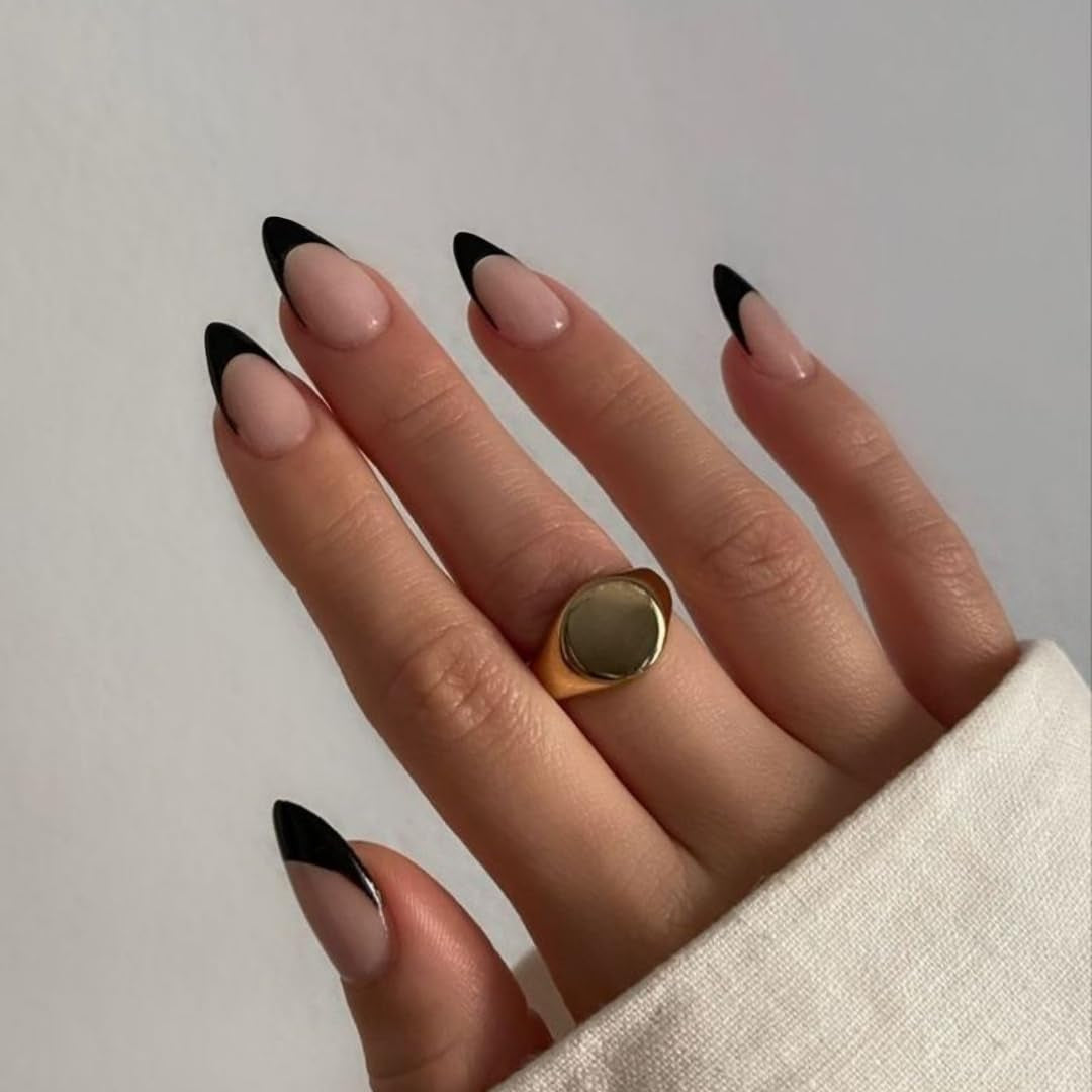 Lange French Tips Gold Glitzer Kleber auf langen quadratischen Nägeln Glitzer French Tip Falsche Nägel Set Quadratische künstliche Nägel für Frauen 24 Stück