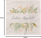 Grafik Werkstatt Servietten Mit Spruch Groß | 20 Stück | 16,5 x 16,5 cm | Grau | Guten Appetit!