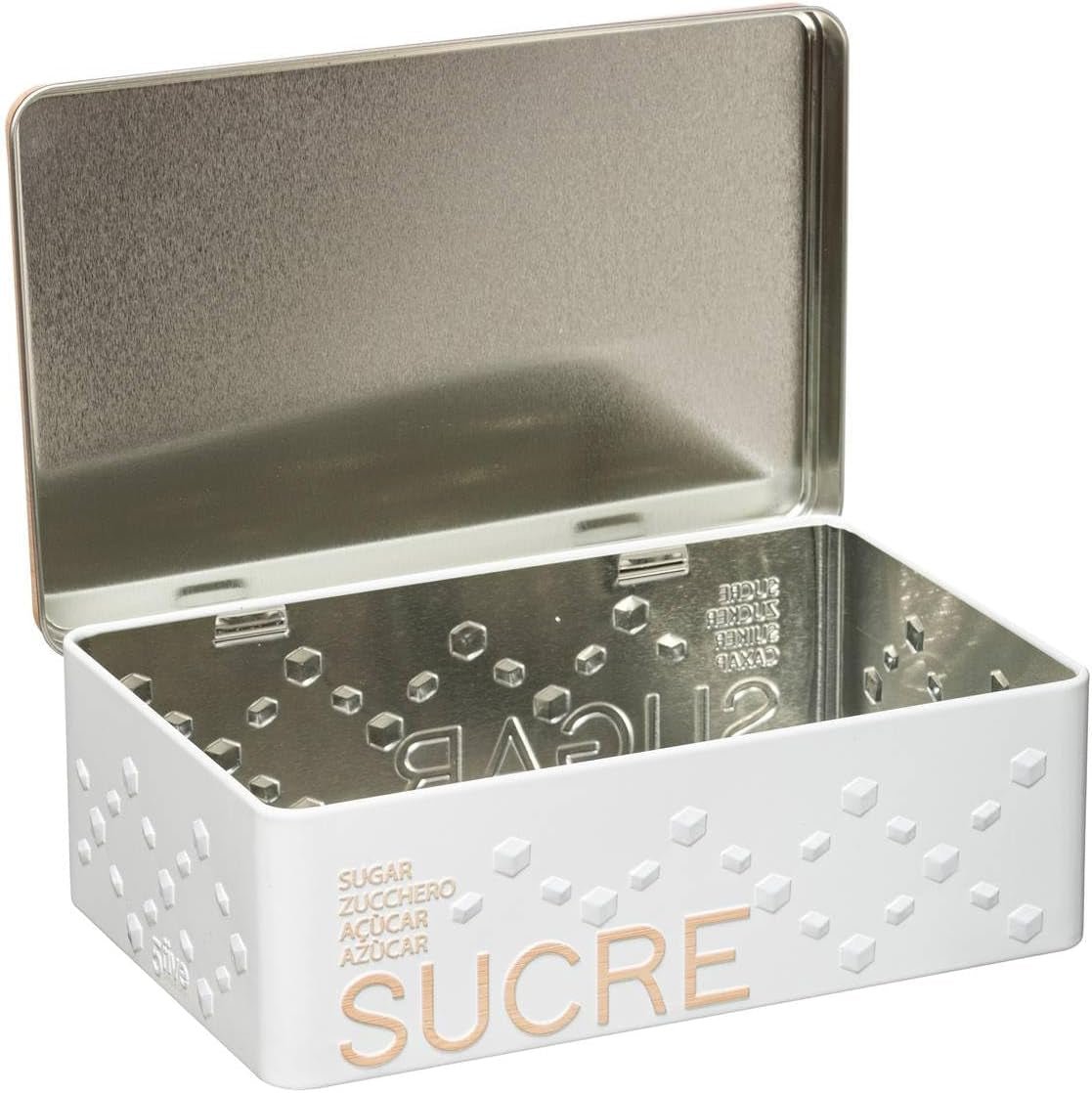 Weißer Aschenbecher aus Metall in Würfelform „Scandinave Nature“ – 5 five simply smart