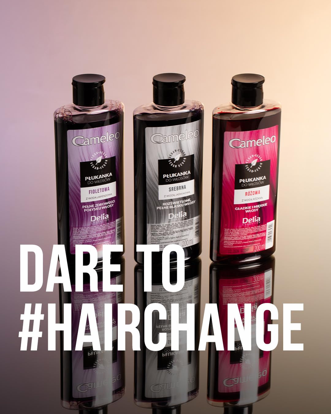 Cameleo – Rose Water Pink Hair Tonic, kein Gelbstich, semi-permanente Haarfarbe – für blondes und graues Haar – Farbe und Pflege – frei von Parabenen | 200 ml Naty Shop Haarfärbemittel