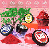 Lebensmittelfarben-Set in Pulverform – 4 x 5 g konzentrierte Lebensmittelfarbe für Fondant, Buttercreme, lebendige Lebensmittelfarbe zum Backen, Kuchendekoration, Färben von Ostereiern, Macarons, Allerheiligen