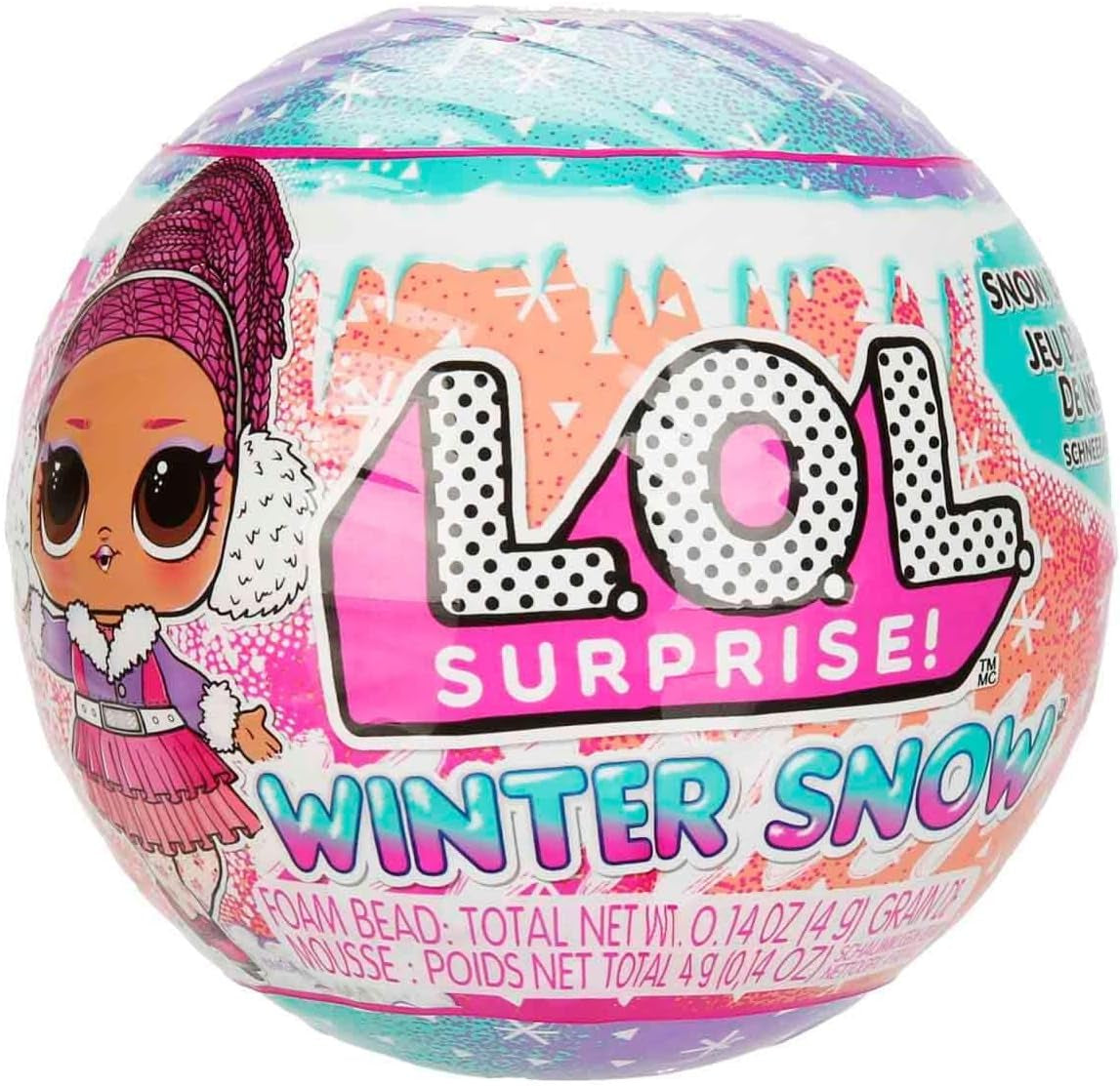 L.O.L. Überraschung! Winter Snow Tot – 1 magische Schneeüberraschungs-Sammelpuppe, blind verpackt, 8 Sammelpuppen, frostig coole Mode und Accessoires, Kindergeschenk 4+ Naty Shop-Puppen
