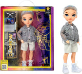 Rainbow High Fashion Doll – Aidan Russell – Purple Boy Doll – Modisches Outfit und mehr als 10 bunte Spielzubehörteile – Für Sammler und Kinder im Alter von 4–12 Jahren