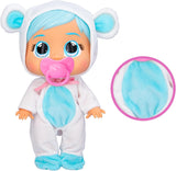 Cry Babies Loving Care Kristal Puppe, Kristal Loving Care Babypuppe mit 3 Zubehörteilen für Arztspiele, Pflege, Weinen mit echten Tränen, Spielzeug für 18 Monate alte Babys