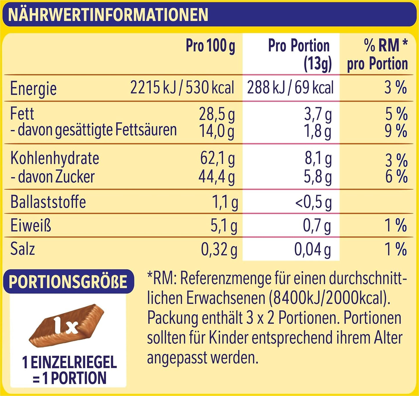 Nestlé Crunchy Waffle Delicious Milchschokoladen-Waffelriegel, Multipack, 1 Packung (je 3 x 26 g)
