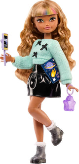Barbie Dream Besties-Puppe und Zubehör, Zia-Modepuppe mit abnehmbaren Arrangements und welligem braunem Haar, 7-teiliges Haar und Mond, JGG36
