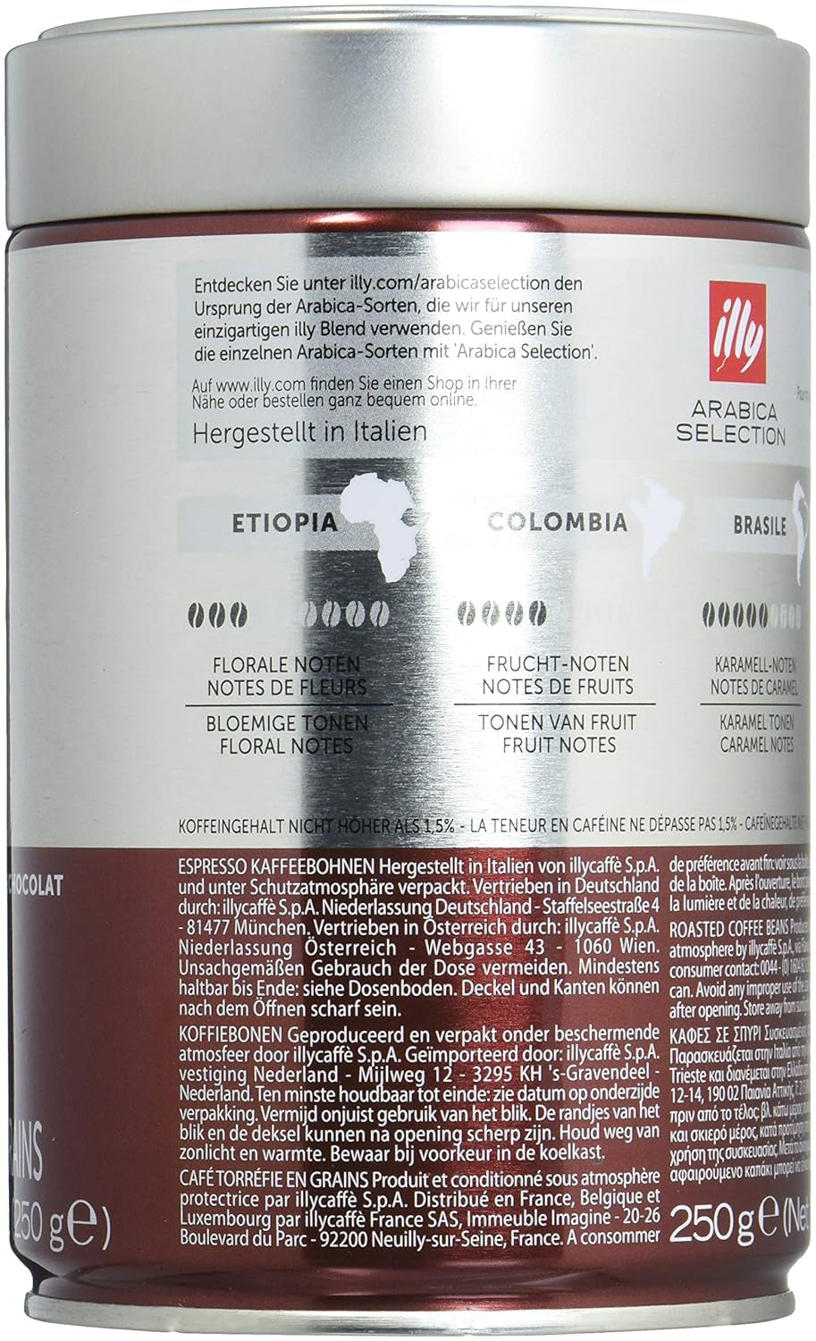 Illy-Kaffee, Espressobohnen aus der guatemaltekischen Arabica-Auswahl – 250 g