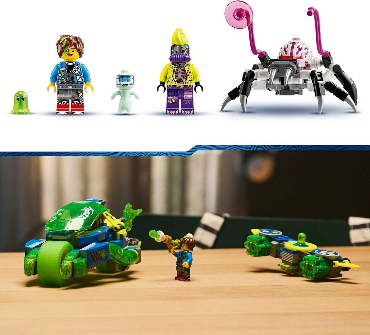 LEGO Dreamzzz Mateo mit Z-Blob Action Racer, 2-in-1-Fantasy-Spielset mit Fahrzeugen, Minifiguren und Traumkreaturen für Kinder ab 8 Jahren, Geschenk für Jungen und Mädchen 71491 Bausets Beuche the LEGO-Store