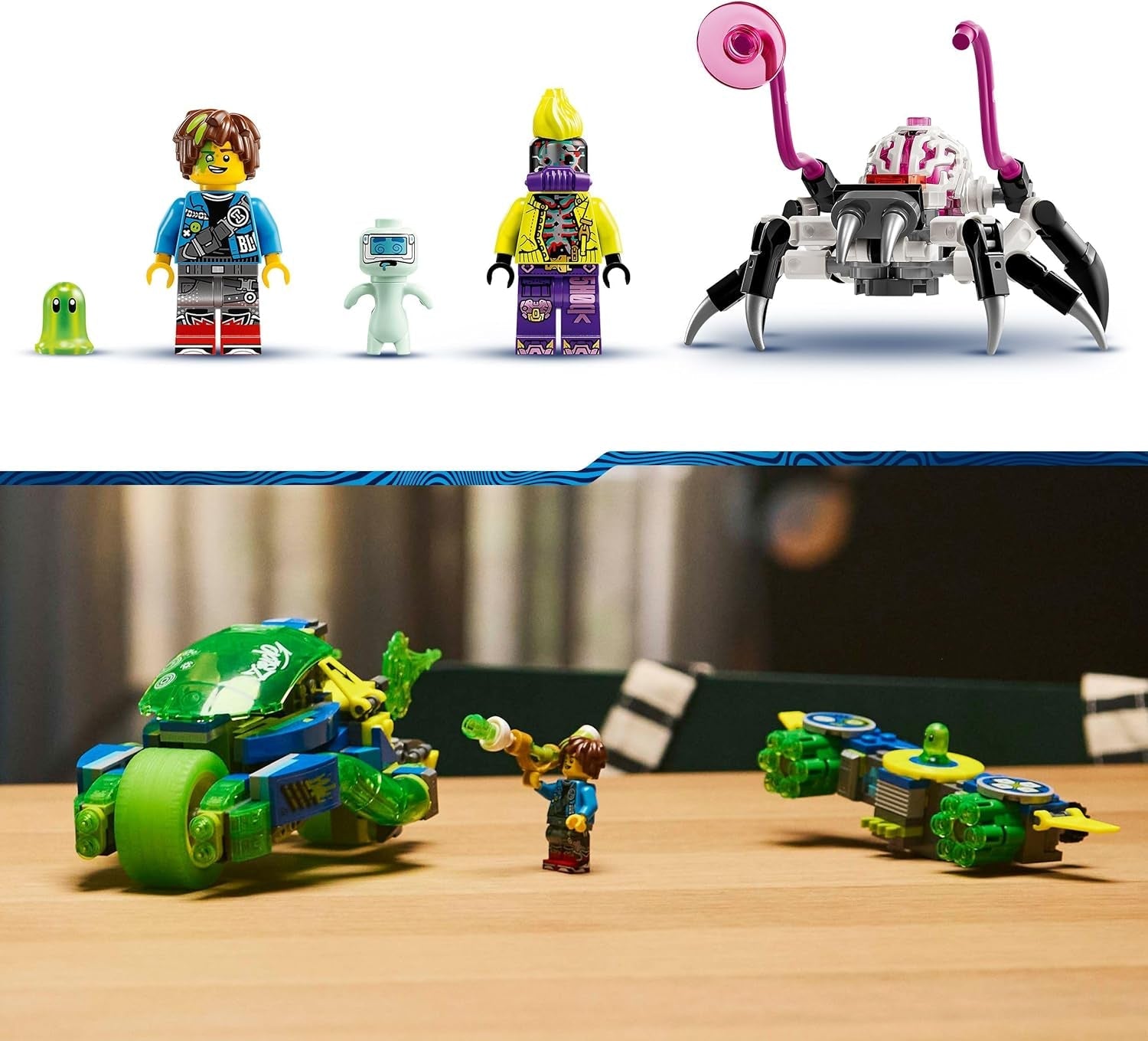 LEGO Dreamzzz Mateo mit Z-Blob Action Racer, 2-in-1-Fantasy-Spielset mit Fahrzeugen, Minifiguren und Traumkreaturen für Kinder ab 8 Jahren, Geschenk für Jungen und Mädchen 71491 Bausets Beuche the LEGO-Store