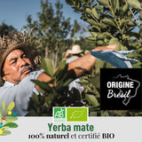 ORIGEENS BIO YERBA MATE MIT MINZE UND ZITRONE 200 G – Frische I Ungerösteter Bio Yerba Mate, Blätter, ohne Stiele und Staub