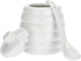 la Porcellana „Haushalts-Zuckerdose mit Löffel, Geschenkbox, Weiß“