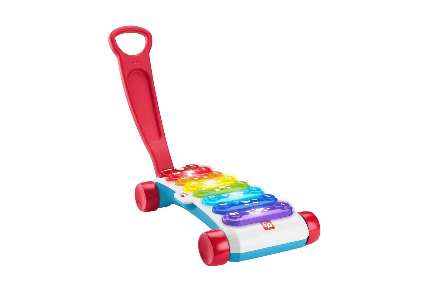 Fisher-Price Leuchtendes Riesen-Xylophon – elektronisches Musikinstrument zum Nachziehen von Liedern mit Lerninhalt, für Kinder, Kleinkinder ab 9 Monaten, mehrfarbig, Version: Französisch, HJK40 Jucarii Bebe Naty Shop Francese