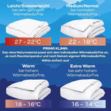Allnights - Leichte Komfortbettdecke 135X200 100 % neue Federn und Daunen, für Allergiker geeignet, waschbar bis 60°C, hergestellt in Deutschland Bettdecken und Steppdecken Naty Shop