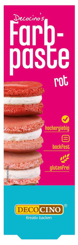 DECOCINO rosa Farbpaste – 20 g – Lebensmittelfarbe, ideal zum Färben von Kuchen, Fondant und Cremes – frei von Azo-Fettsäuren und Gluten
