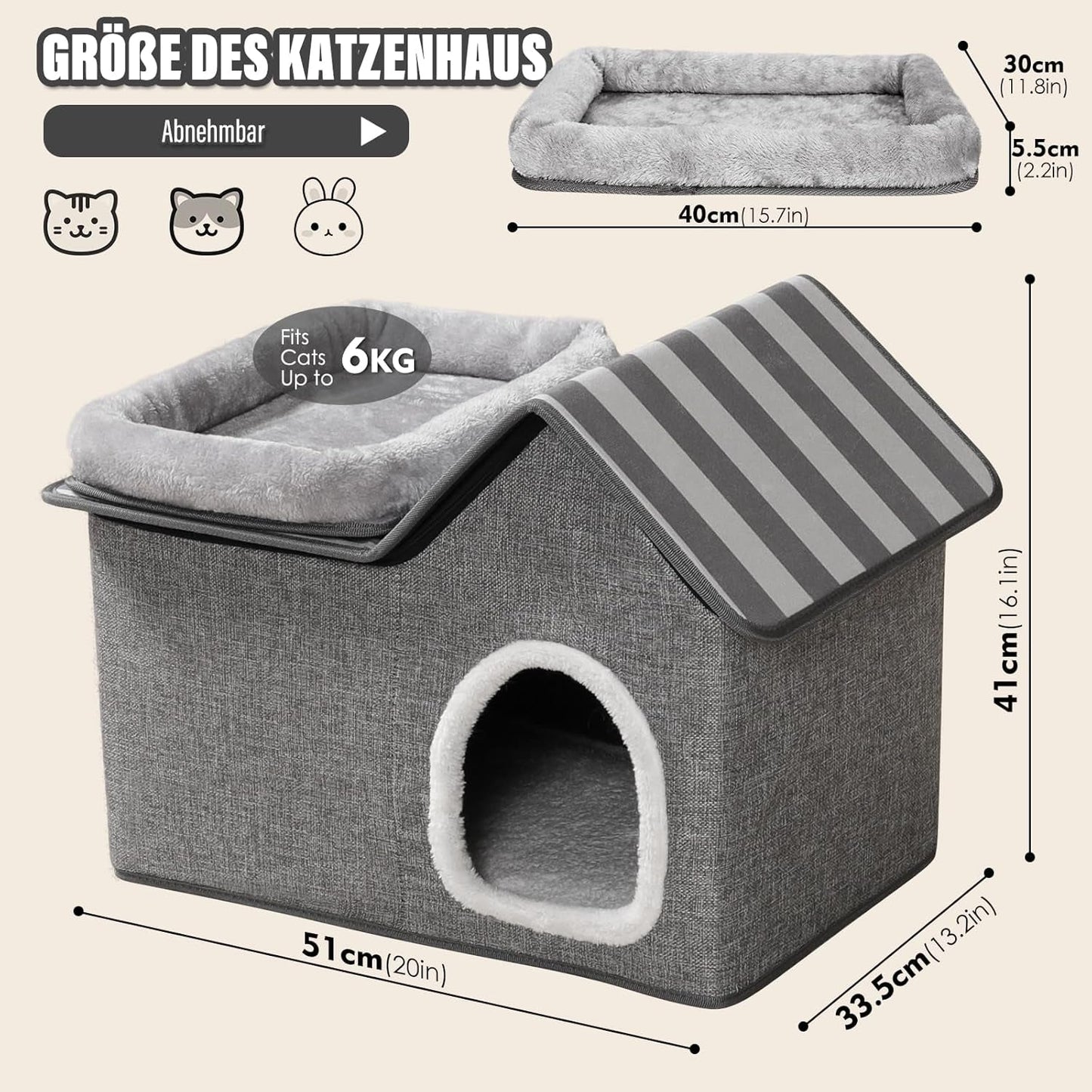 Decken und Möbel, Haustiere, Höhlen und Häuser, Katzen, Katzenbetten, Katzenbetten, Matratzen
