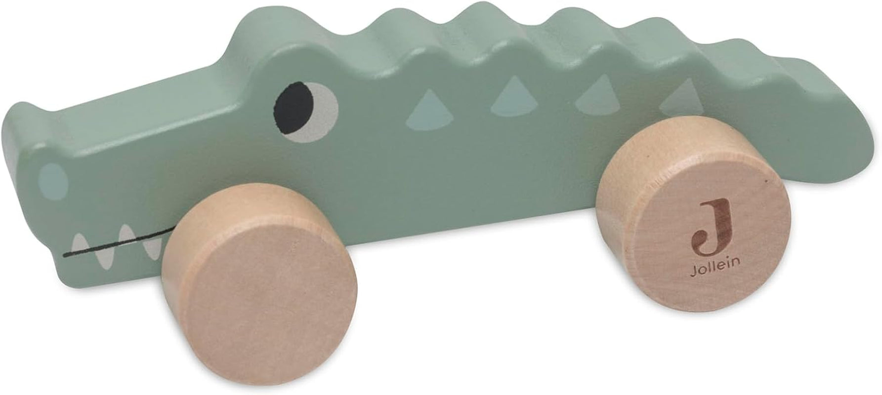 Jollein 112-001-67090 Holzspielzeug auf Rädern, grün Babyspielzeug Naty Shop