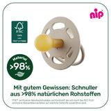 nip - Kirschgrün | 0-6 Monate | 4 Stück | Finden Sie heraus, was Sie tun können, und helfen Sie Ihnen dabei. Suzetă sustenabilă, Herstellung Ihres Materials aus erstklassiger Natur, grün/grau