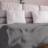 Soleil D'Ocre Adele, Zickzackbezug, vom Sofa geworfen, Polycoton, Blau, 220 x 240 cm Naty Shop Bettdecken und Steppdecken Grau 180 x 220 cm
