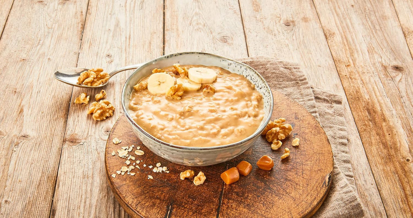 Karamell-Hafer-Pudding, eine harmonische Mischung aus Karamell-Pudding und Vollkornhafer, zuckerfrei, gesüßt mit Agavendicksaft, 1 Beutel x 64 g (4er-Pack)