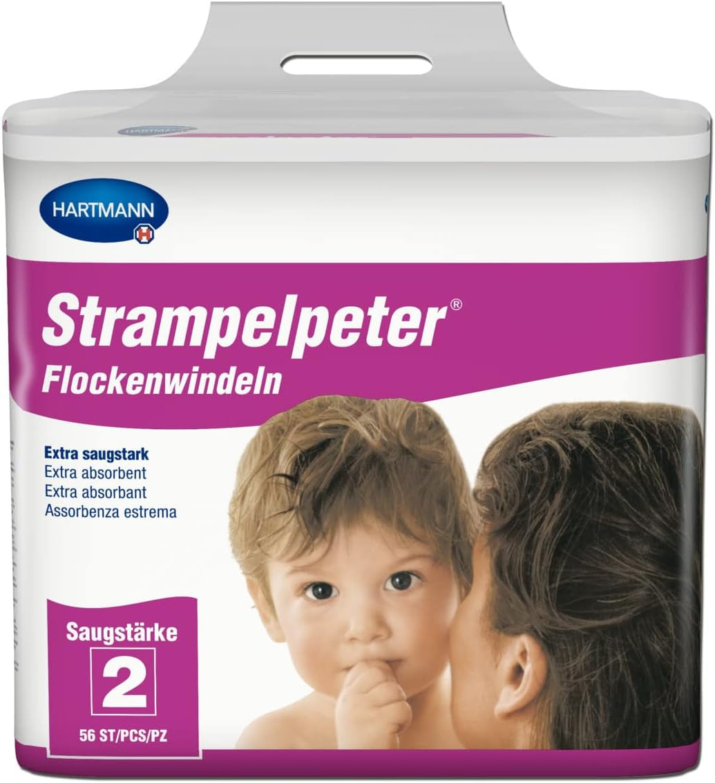 Peelingwindeln, Saugfähigkeitsstufe 2: Hygienelösung für Anwender mit leichter Inkontinenz, Inkontinenzeinlagen, 35x11cm, 56 Stück