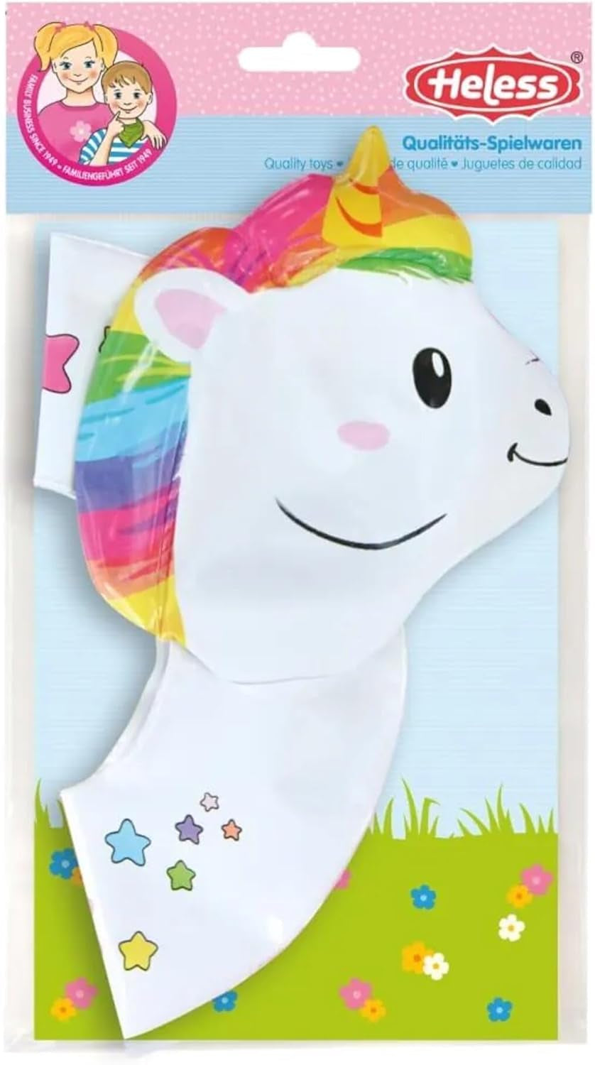 Heless 6601 – Henri Einhorn-Schwimmring für Puppen, Größe 28–35 cm, für Pool-, See- und Badewannenspaß