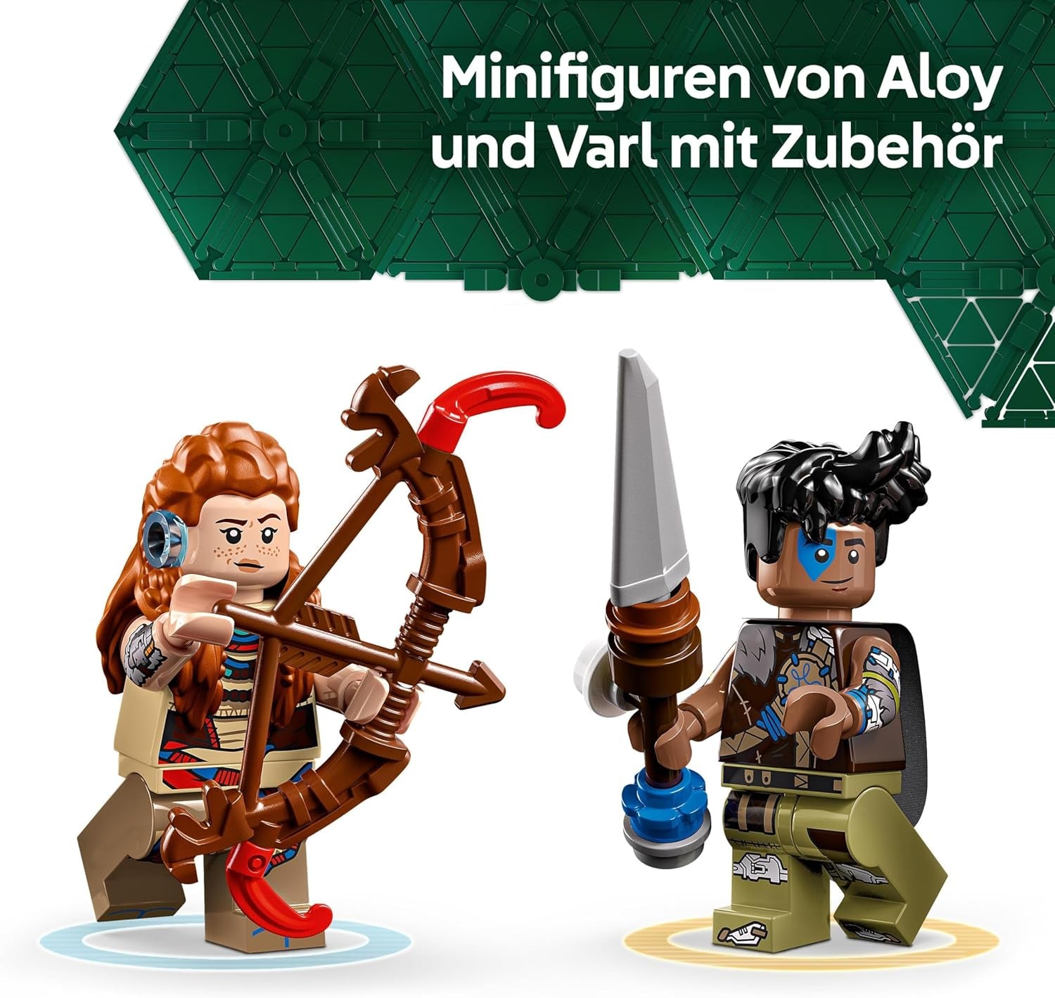 LEGO Horizon Adventures Aloy und Varl Vs. Gepanzerter Walker und Sawtooth, Monsterauto-Spielzeug und Minifiguren, Sammelset für Videospielfans, Jungen und Mädchen ab 9 Jahren 77037 Bausätze Besuchen Sie den LEGO-Store