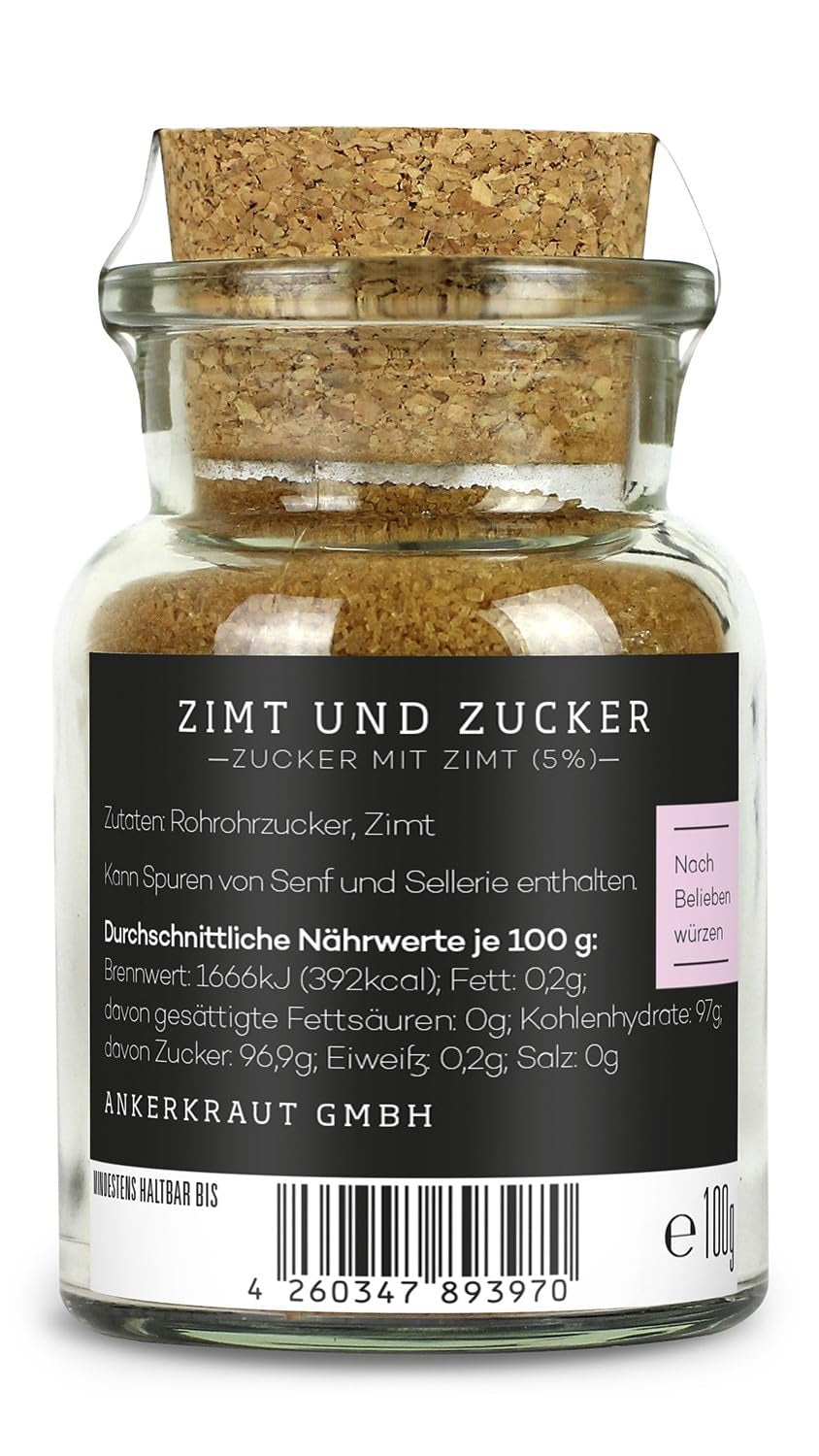 Ankerkraut Zimt & Zucker, 100g im Korkglas
