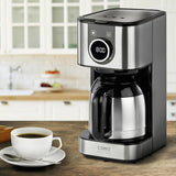 CASO Selection C 10 Thermo Design Kaffeemaschine – Edelstahlgehäuse, 1,2 l Isotherm-Karaffe (10 Tassen), Touch-Bedienung und Timer, Aroma PLUS-Funktion, Permanentfilter, Anti-Tropf-Filter