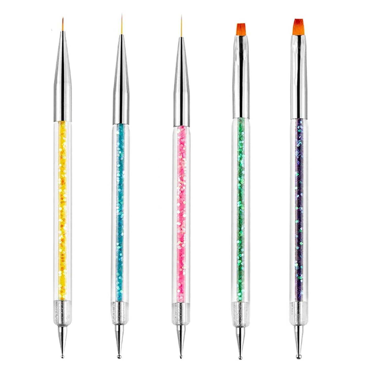 Nagel Pinsel 5 Stück Nagel Art Fineliner Pinsel, Nagel Pinsel Set Pinsel Für Nagellack Nagel Pinsel Nagellack Pinsel Art Pen Für DIY Nail Art Design. (Farbe-1)