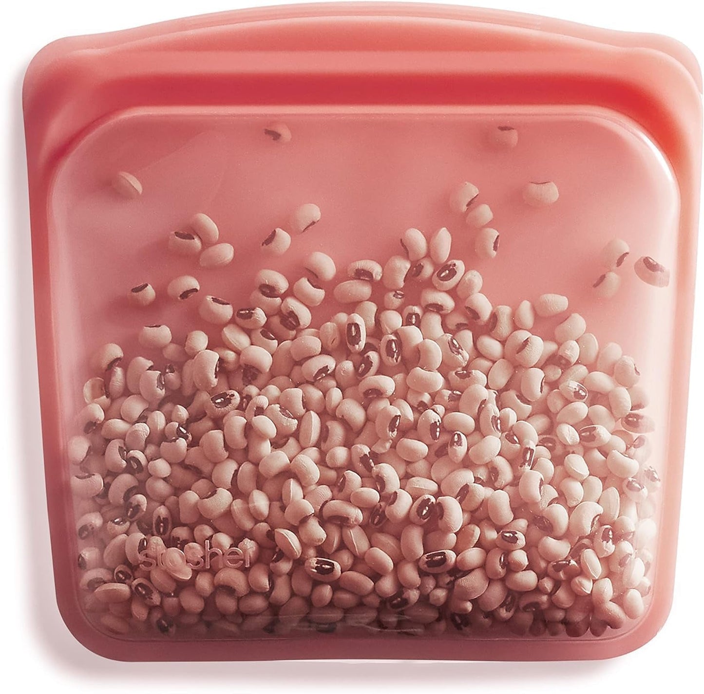 Stasher Bag, wiederverwendbar, Premium-Silikon-Lebensmittelbeutel, Sandwich-Beutel, transparent, langlebig, ofenspülmaschinenfest, gefriergeeignet, umweltfreundlich, auslaufsicher, 828 ml, Aufbewahrungsboxen für Lebensmittel, Naty Shop rot