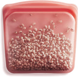 Stasher Bag, wiederverwendbar, Premium-Silikon-Lebensmittelbeutel, Sandwich-Beutel, transparent, langlebig, ofenspülmaschinenfest, gefriergeeignet, umweltfreundlich, auslaufsicher, 828 ml, Aufbewahrungsboxen für Lebensmittel, Naty Shop rot