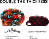 CARSTENS, INC. Wrangler Ultra Premium Überwurfdecke, superweich, Sherpa-Fleece, übergroß, 137,2 x 172,7 cm, Southwest Horizon Betten und Decken Carstens, Inc.