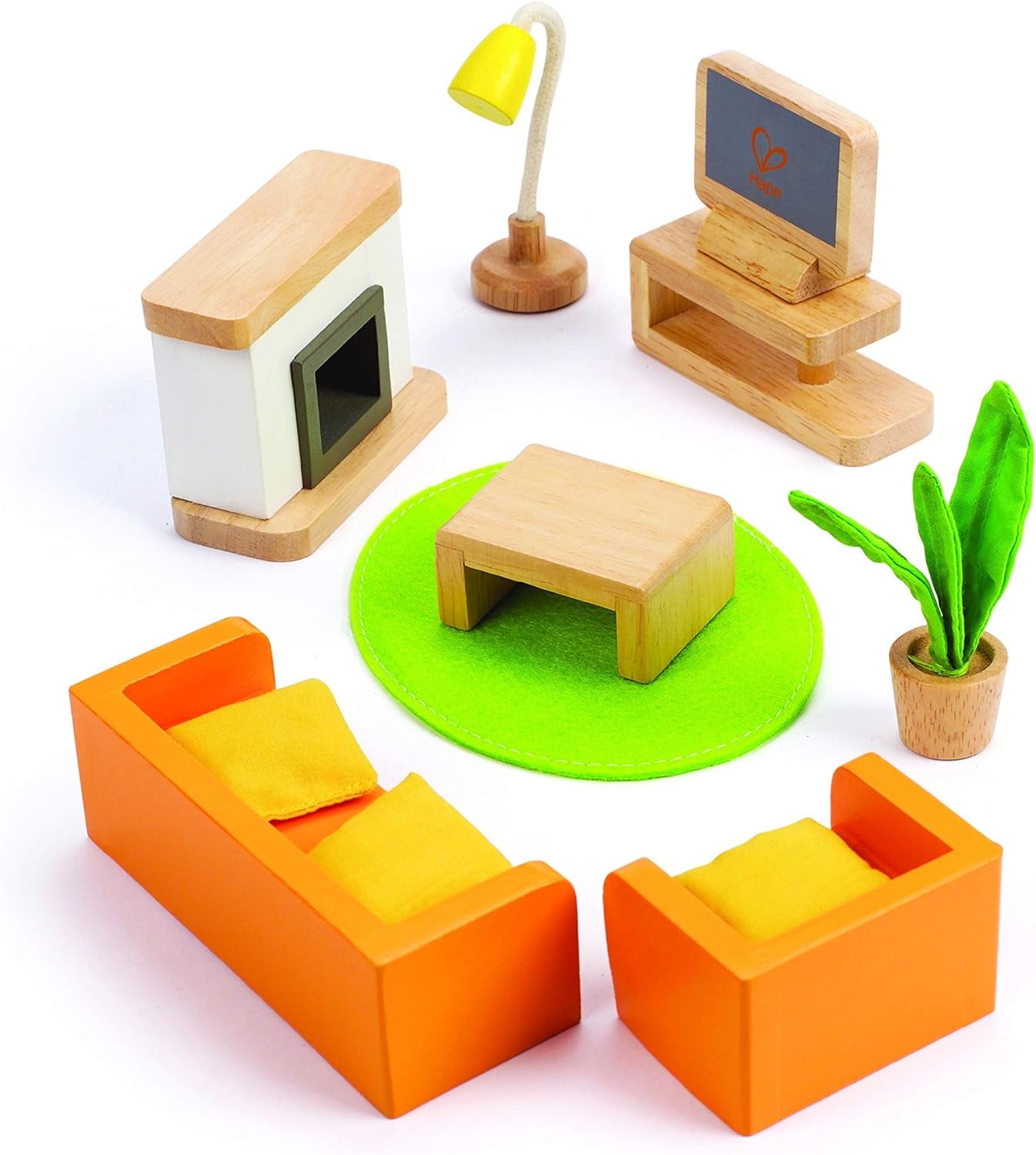 Hape E3459 – Kinderzimmer, kleines Puppenhaus Naty Shop Wohnzimmer