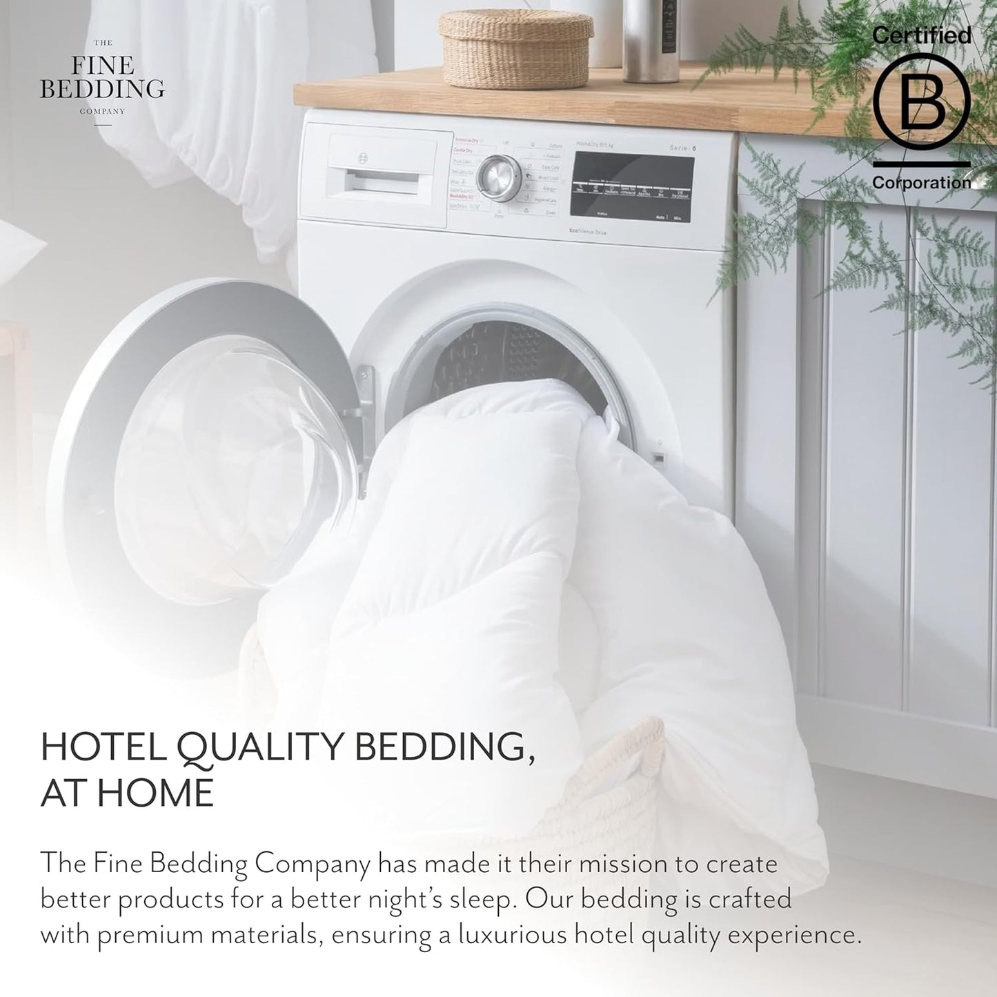 Twin Spundown-Bettdecke, 4,5 Tog, leicht, hypoallergen, warm, waschbar, Sommerdecke, Doppelbett, luxuriöser Bezug in Hotelqualität mit unseren recycelten Materialien Naty Shop Quilts & Quilts