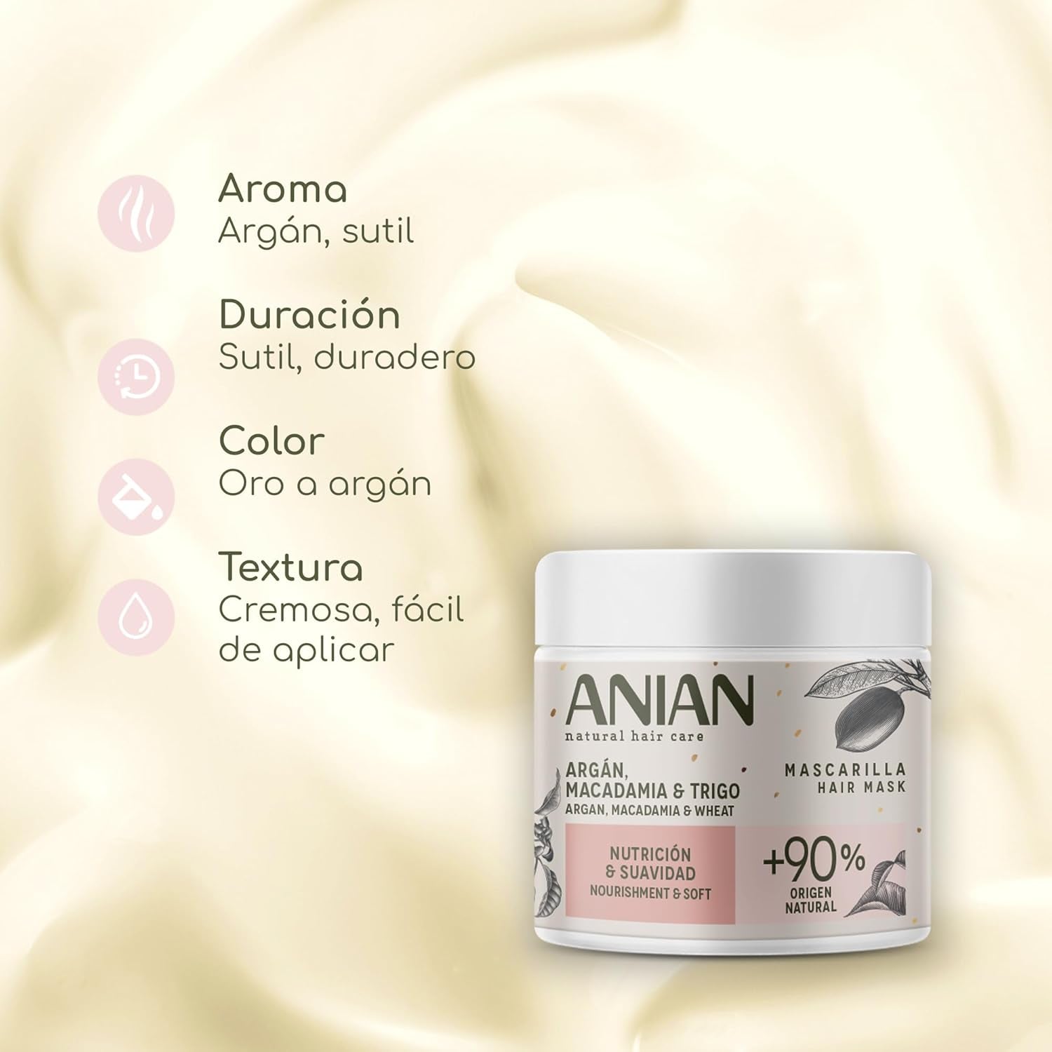 ARGÁN Nutrition y Suavidad Mascarilla 350 ml Haarmaske Naty Shop