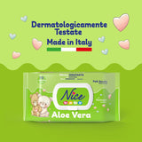 Reinigungstücher für Kinder und Babys – mit Aloe Vera und Arganöl – dermatologisch getestet – physiologischer pH-Wert – Maxiformat: Packung mit 72 Tüchern – Schön