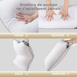 Bedstory-Kissen, 50 x 70 cm, 2 Stück, bissfest, schweißatmend, hypoallergen, Füllung: 100 % Polyesterfaser, ultra-bequem und weicher Komfort und hervorragende Unterstützung. Naty Shop Standard-Kissen