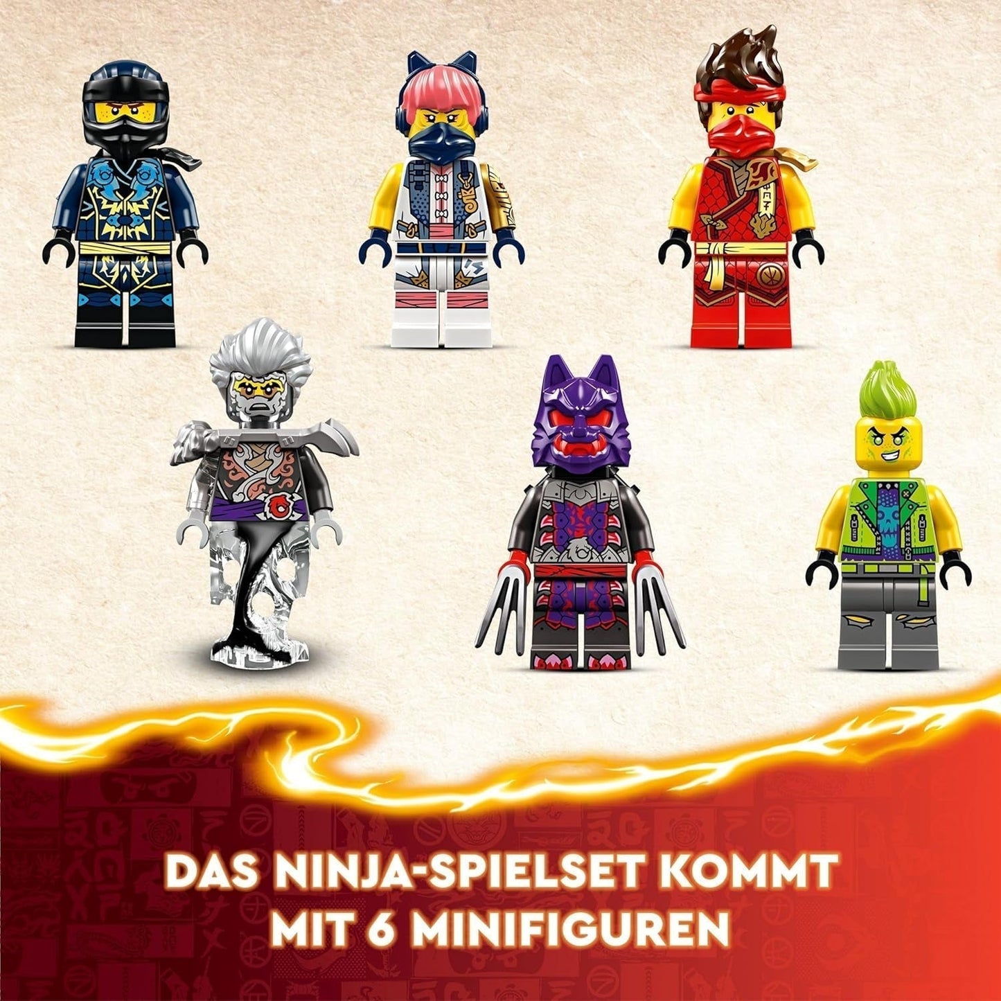 LEGO NINJAGO Tournament Arena Abenteuerspielzeug für Kinder Ninja-Spielset mit 6 Minifiguren Sammlung Bauset Geburtstagsgeschenk für 7-jährige Jungen und Mädchen 71818 Bausets Besuchen Sie den LEGO-Store