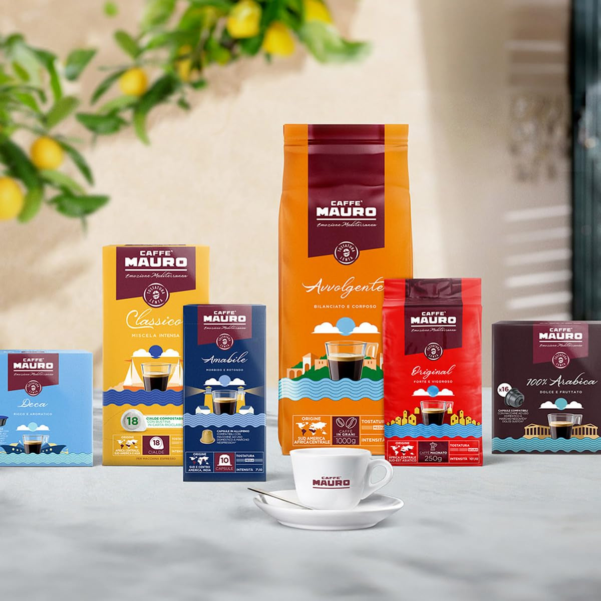 Caffè Mauro Torrefazione Kaffee Kompostierbare Pods, Recyclebare Verpackung, Originalmischung - 100 Stück - Intensität 10/10 - Kompatibel mit ESE System Papier Pads 44 mm